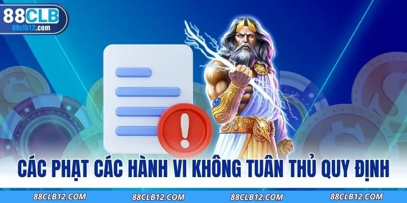 Các phạt các hành vi không tuân thủ quy định